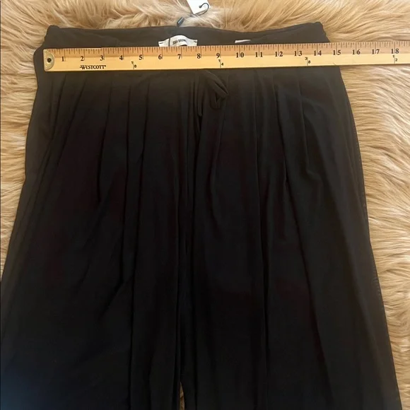 NWT Joah Brown Pleated Sheer Pant in Black  Mesh in Size M - Picture 3 of 11